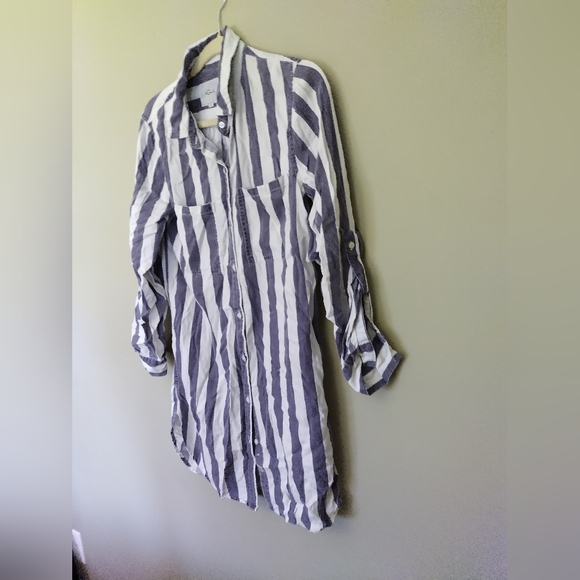 Rails Julian Libson Stripe Collared Button Down Top Women's Size Small - Picture 7 of 7